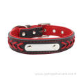 Hot Selling Durable Luxury Leather Engrave Dog Collar